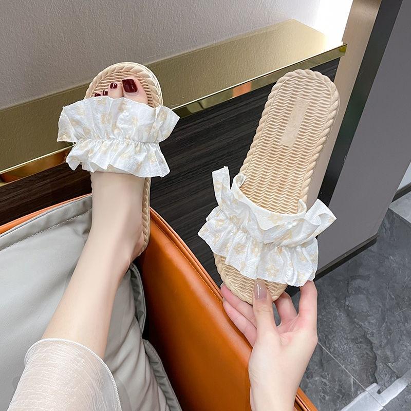 Fashion Outside On Beach Woman Slippers Flat Sandals Flowers Shoes for Women Clappers New Style Slides Sale 2025 Luxury Collection Shoe