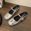 Women's summer with skirt half slippers 2025 new outer wear heightening bag head silver inner Mary Jane gentle sandals single shoes