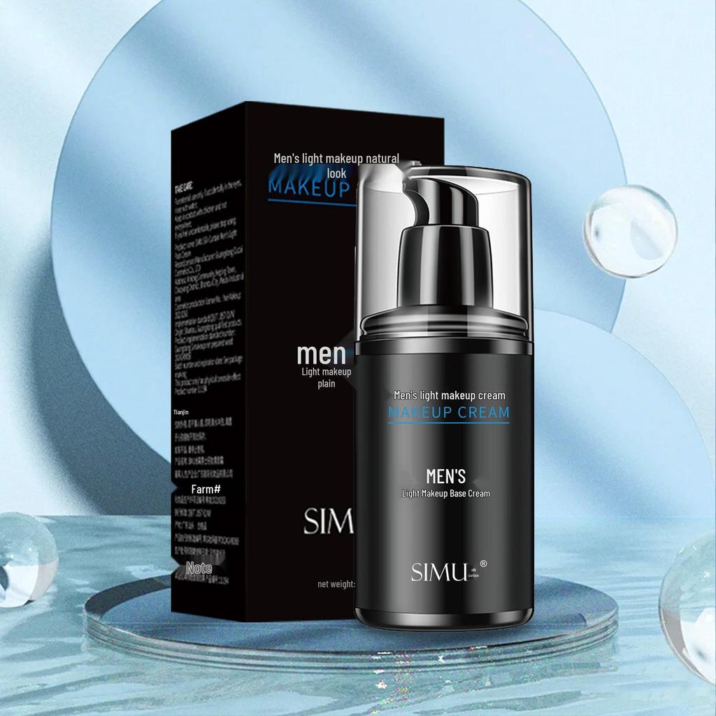 Silk Curtain Men's Bare Face Moisturizing Cream - Natural Concealer Makeup, Non-Whitening Formula