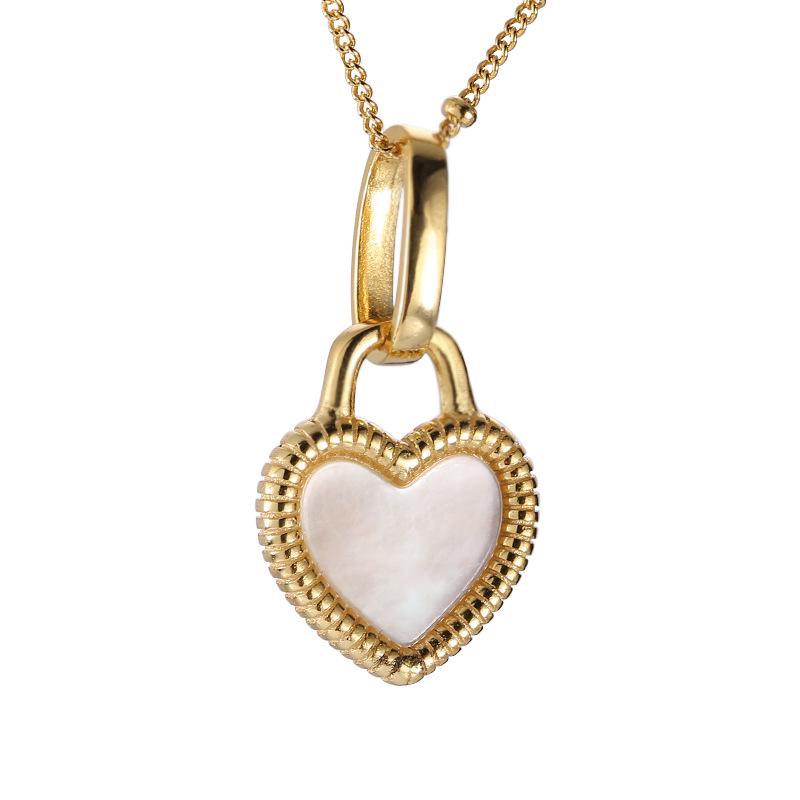 Fashionable Double-Sided Heart Necklace for Women - Stylish Niche Design Clavicle & Sweater Chain