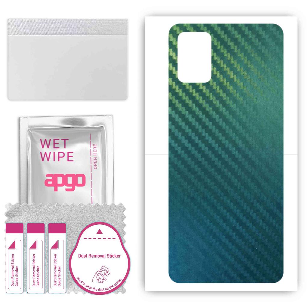 apgo Protective Skin Sticker for the Back Compatible with Umidigi A11 Pro Max, Wrap Film, Foil, Vinyl - Pattern Carbon Chameleon CAKA1