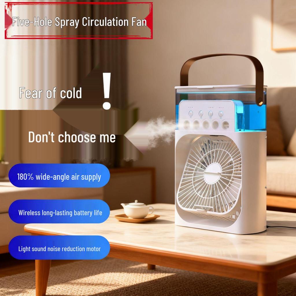 Tragbarer USB-wiederaufladbarer Kühlventilator mit Sprühfunktion für Büro & Wohnheim