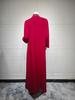 MQ182 Bescheidene Sommer Damen Farbblock Streifen Vielseitige Lange Abaya Robe