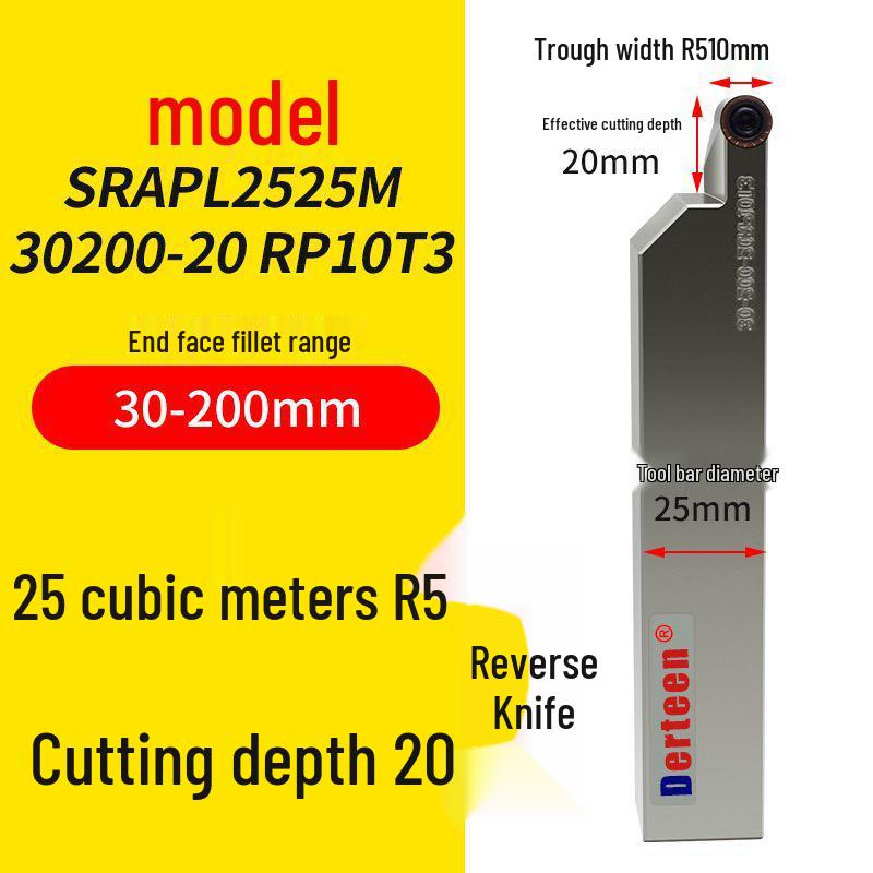 Vibrationsdämpfender CNC-Stirnnut-Werkzeughalter mit großer Schnitttiefe und rundem Bogen-Design