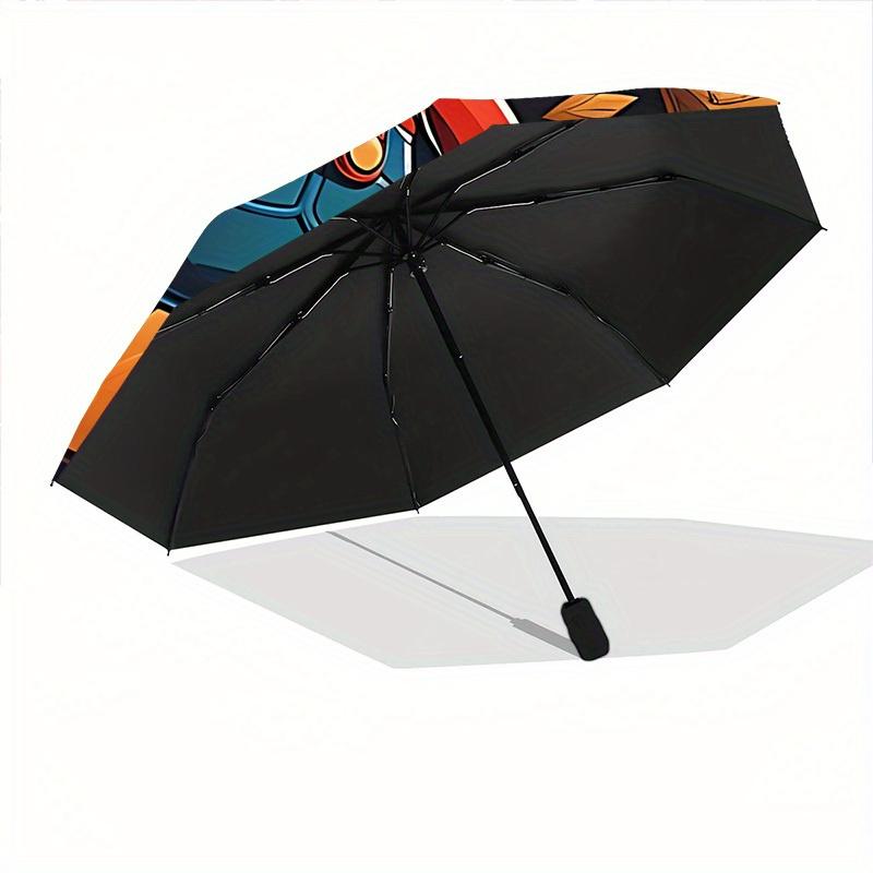 1pc Mario Adventure Automatic Open/close Folding Portable Cute Cute Umbrella  with 8-Ribs Structure for Women/Men, All-Season Use   a0901060