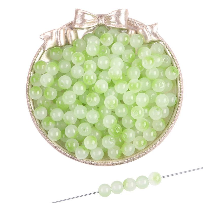 8mm Summer Dream Jelly Duplex Glass Round Beads Loose Beads DIY Handmade Bracelet Glaze Beading String Material Beads for Jewelry Making