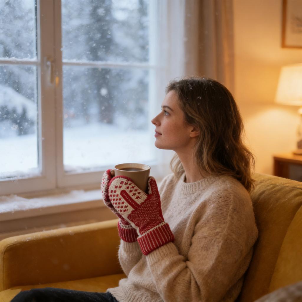 Comfortable Knitted Gloves, Hand-knitted, Warm Winter Gloves For Women.