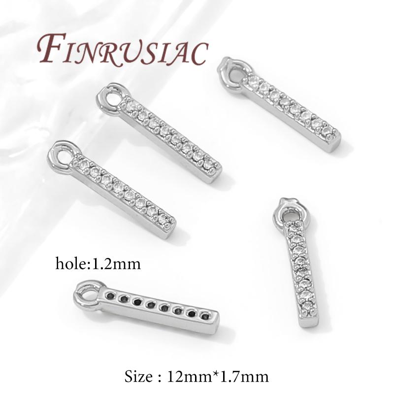 18K Gold Plated Brass with Zircon Charms For Jewelry,DIY Earrings Making Accessories,Fashion Pendants For Necklaces Findings