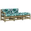 VidaXL Salon de jardin 3 pcs avec coussins bois de pin imprégné 825603