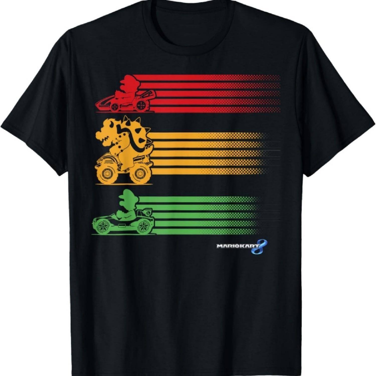 Футболка Mario Kart Mario Bowser Yoshi Line Stack S