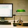 European Modern Portable Hotel Bedside Desk Light Green Banker Book Reading Brass