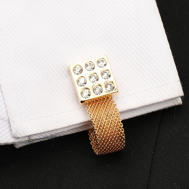 French Shirt Business Cufflinks Crystal Cuff Nails Men'S High-End Shirt Buckles Cuff Buckles Men'S And Women'S Gift Boxes