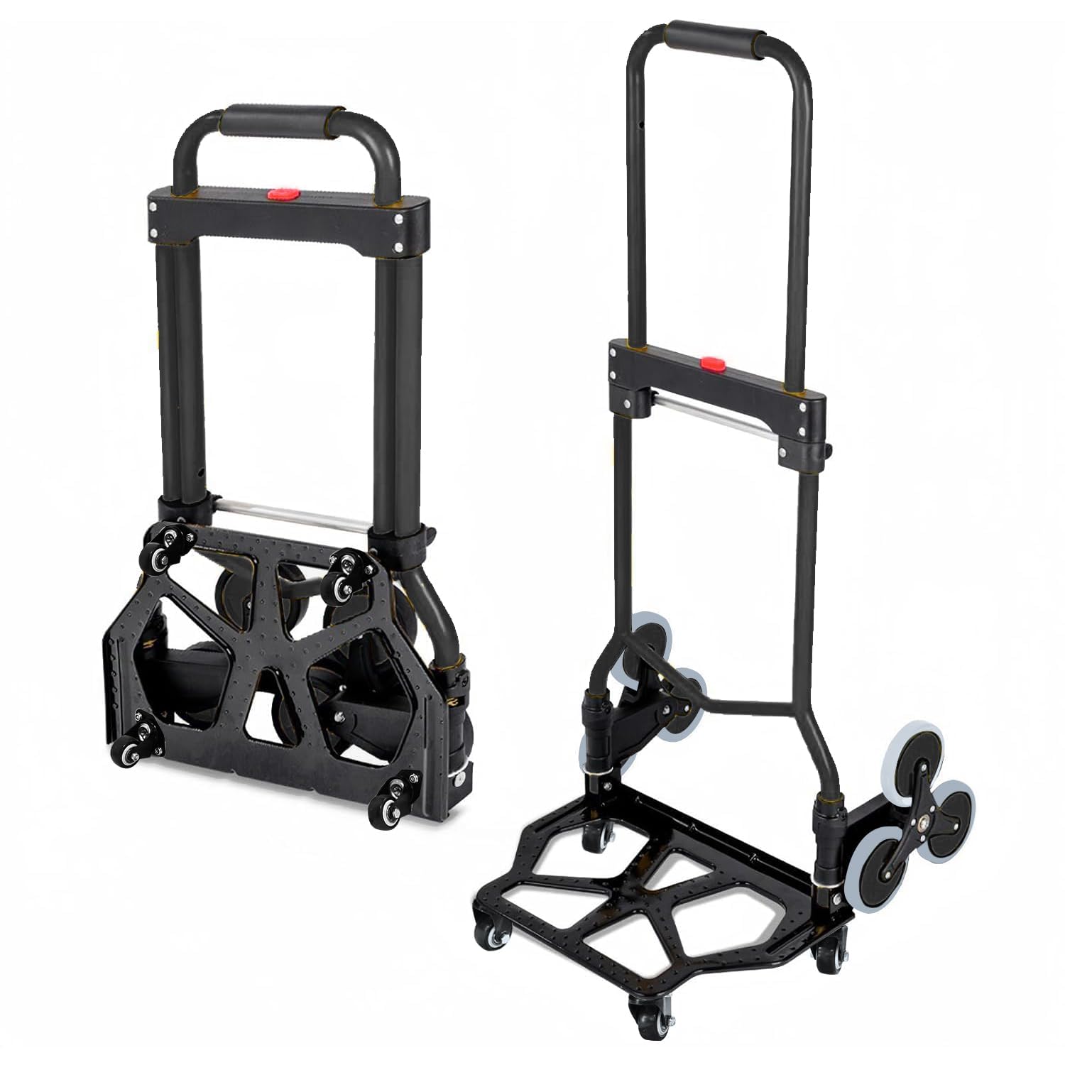 

JZOOOZ Новейшая ручная тележка для подъема по лестнице, складская ручная тележка с регулируемой и компактной конструкцией для перевозки багажа в чрезвычайных ситуациях и во время активного отдыха чёрный