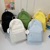 Middle School Student Schoolbag Women's Solid Color Letter Printed Backpack College Style Large Capacity Backpack