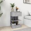 VidaXL Bedside Table Concrete Grey 40x35x65 Cm Chipboard