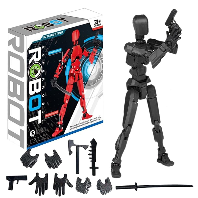 T-13 Action Figure Set, Color Box Version, Printed Articulated Movable Full Body Activity Robot, Multi-Jointed Action Fidget Toy Figure Home Decor