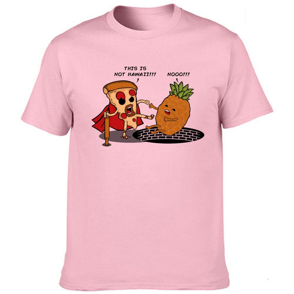 Men Clothes Pineapple Pizza Fruit Printed Funny Aesthetic Shirt Leisure Short Sleeve O Neck T