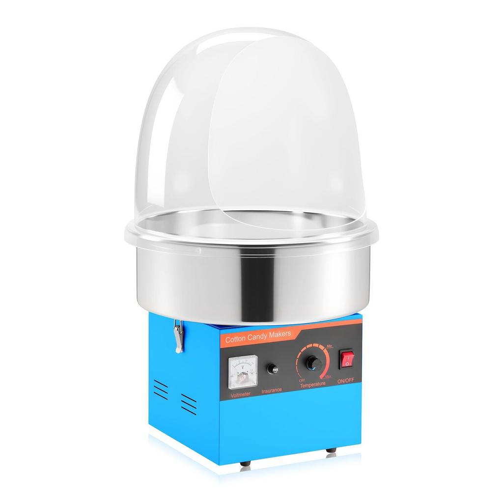 Electric Cotton Candy Machine, 1000W Electric Floss Maker With Cover, Commercial Cotton Candy Machine w/Stainless Steel Bowl & Sugar Scoop, Ideal for
