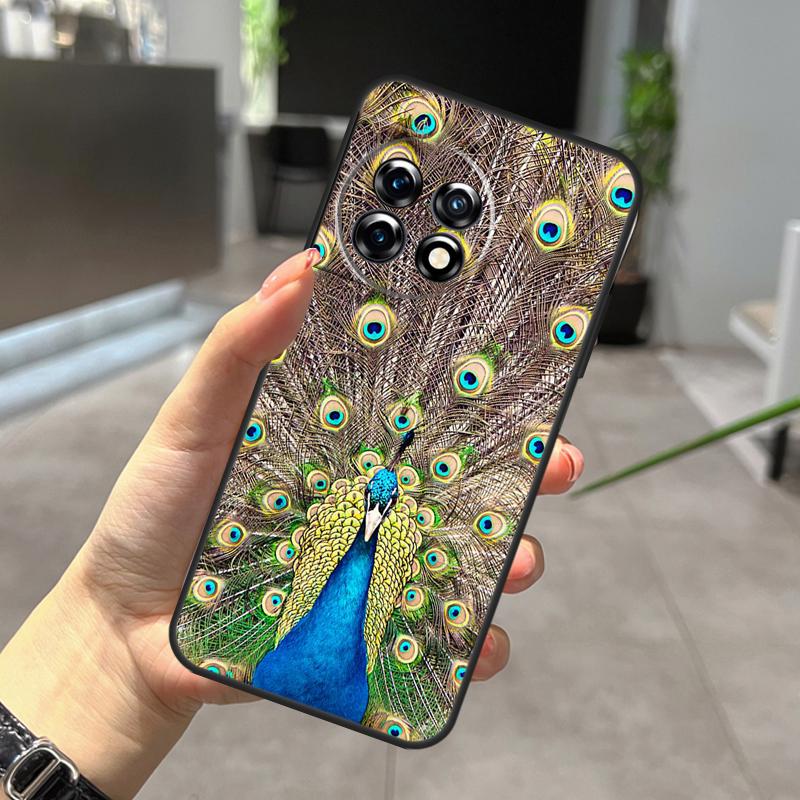 Animal Peacock Pattern Case For OnePlus Nord CE 5 2 3 4 Lite N30 N20 OnePlus 15 13 12 11 9 10 Pro 10T 13R 15R Cover