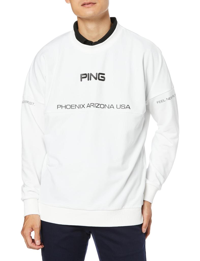 Crew Neck Sweatshirt Golf LL [Pin Apparel] Men's (Brand Logo/Fleece Lining) / / 621-3241801 030_White