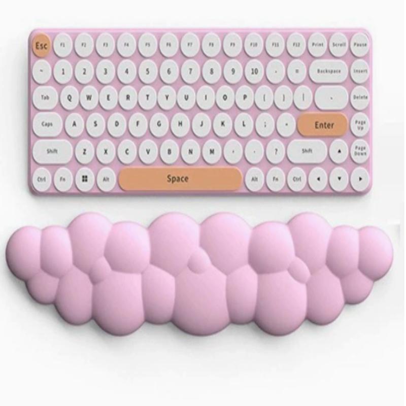 Keyboard Cloud Wrist Rest Memory Foam Keyboard Palm And Rubber Base Rest Ergonomic Keyboard Pad Wrist Support For Pain Relief Mo