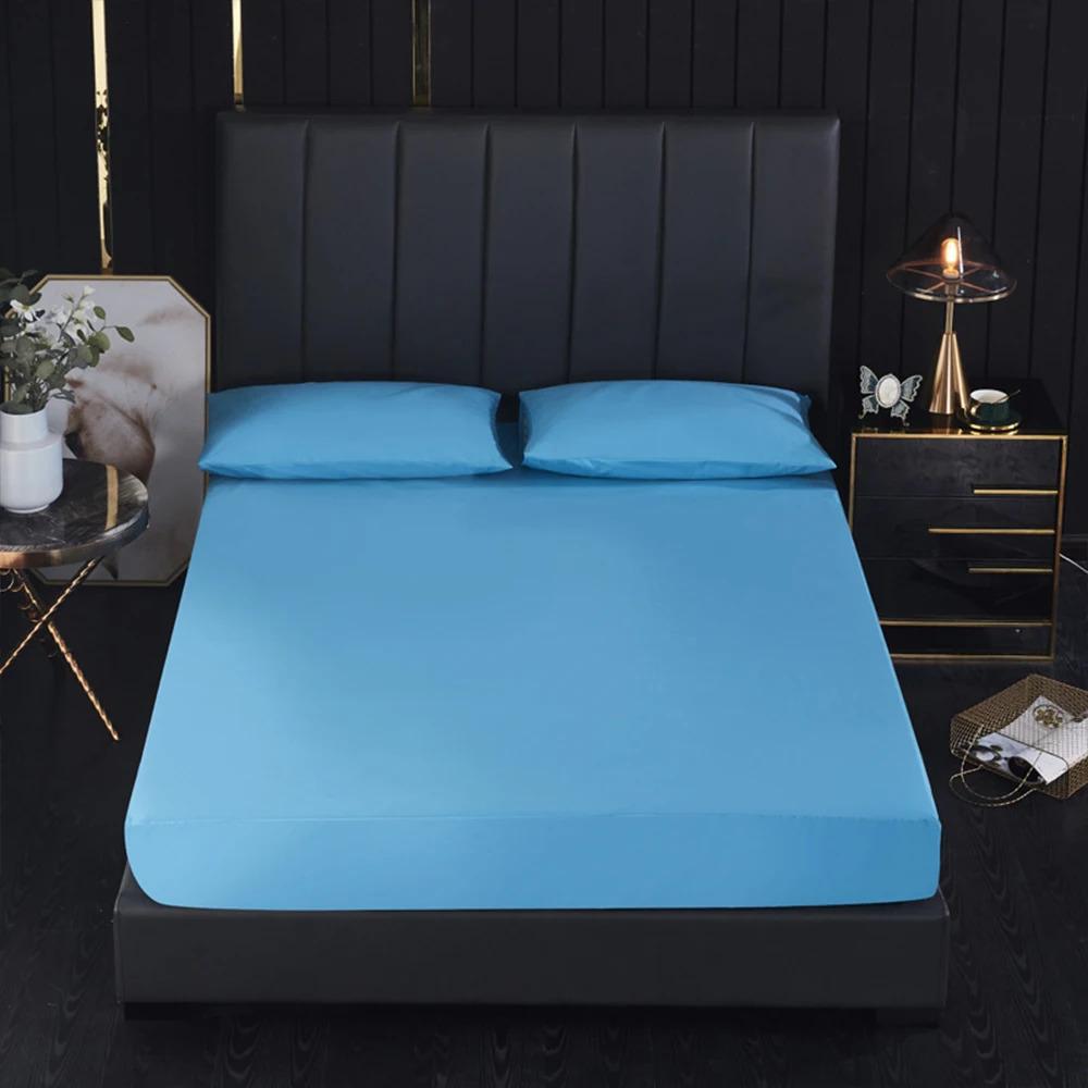 2025 1pc Waterproof Bedsheet,Solid Color Bed Sheet Anti-Stain Mattress Protector,Machine Washable Bedding,Can Be Used in All