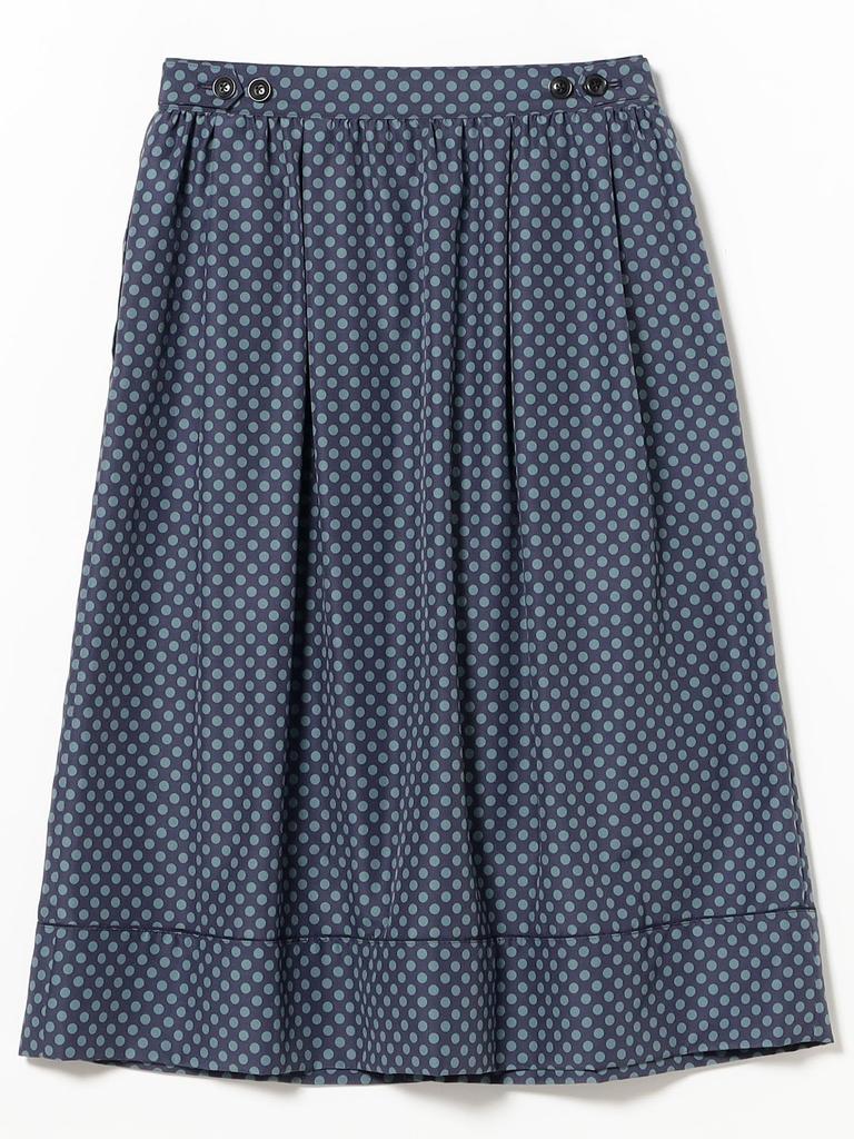 Beams Boy Women's Dotted Front Open Skirt, Navy, One Size, 13270128803