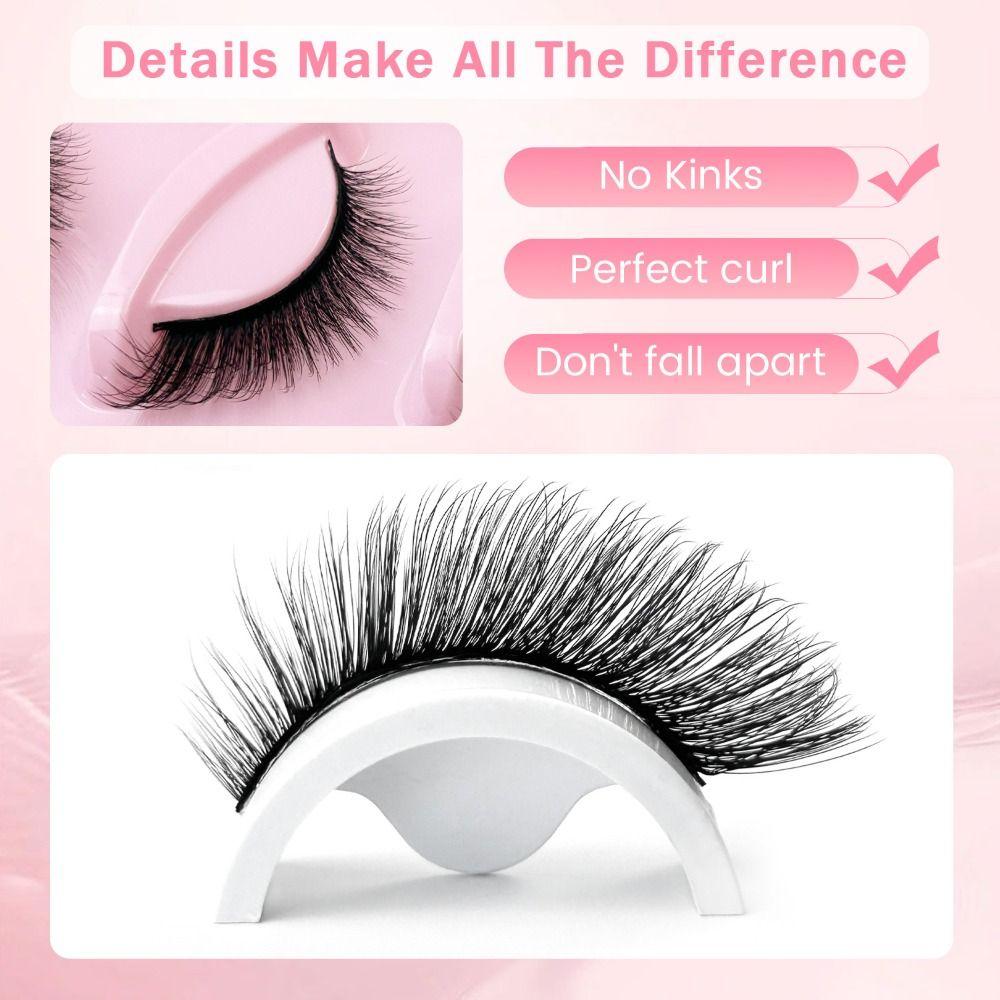 Clear Band Cat Eye False Eyelashes Natural Long 3D Faux Mink Lash Eye Makeup Tools