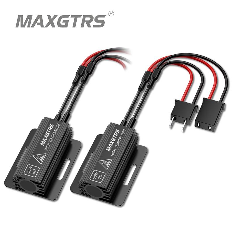 2x MAXGTRS 50W Load Resistor Car LED Decoder Canbus Error Free For H1 H3 H7 H8 H11 H4 9005 9006 HB3 HB4 Car Lights Accessories H7