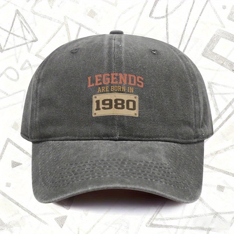 A Vintage Washed Cap Featuring LEGENDS ARE BORN IN Suitable for Both Men And Women This Solid Baseball Hat Is Perfect f