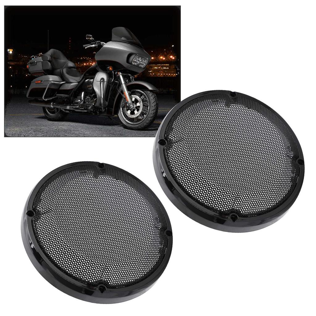 Motorcycle Speaker Mesh Cover Grille Saddlebag Lid Motors Accessory Replacement for Glide 1983‑2020