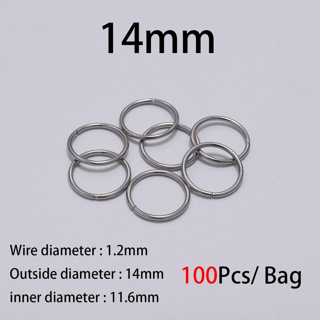 100-200Pcs/Lot Stainless Steel Split Ring Open Jump Rings Connectors For DIY Jewelry Making Findings Connectors Accessories