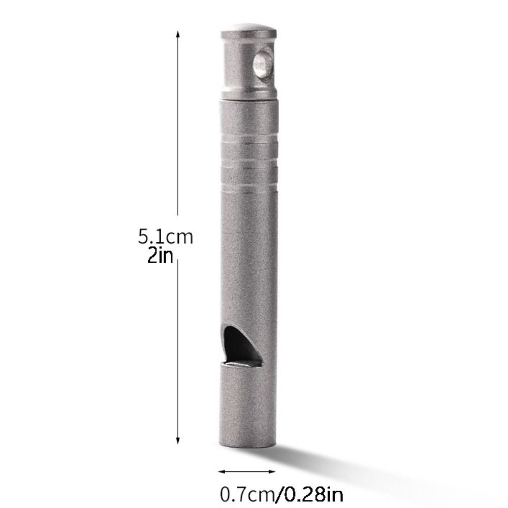 With Cord Camping Whistle Ultralight Titanium Whistle Sandblasting Emergency Whistle  Exploring