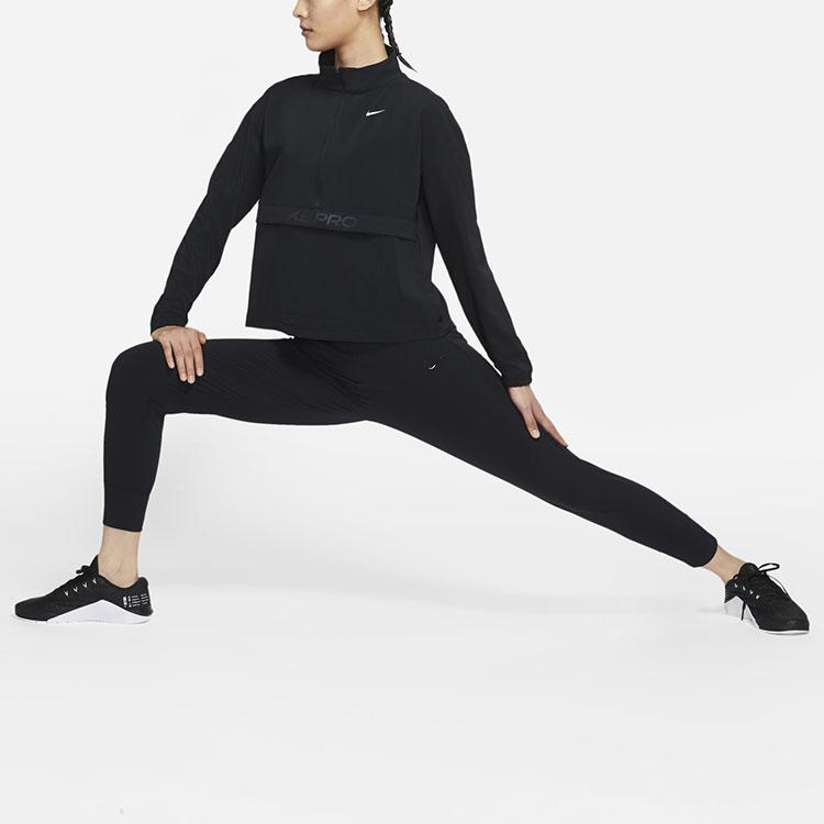 Nike Packable American Vintage Portable Pocket Half-Zip Woven Training Top Women Tops Black DA0384-010