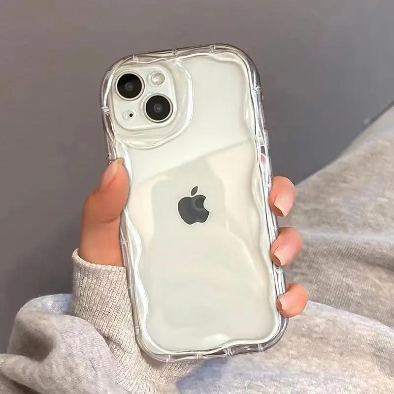 

Мягкий прозрачный противоударный чехол для телефона iPhone 15 14 11 Pro 13 12 Mini XS Max X XR 8 7 Plus, защита объектива камеры, задняя крышка