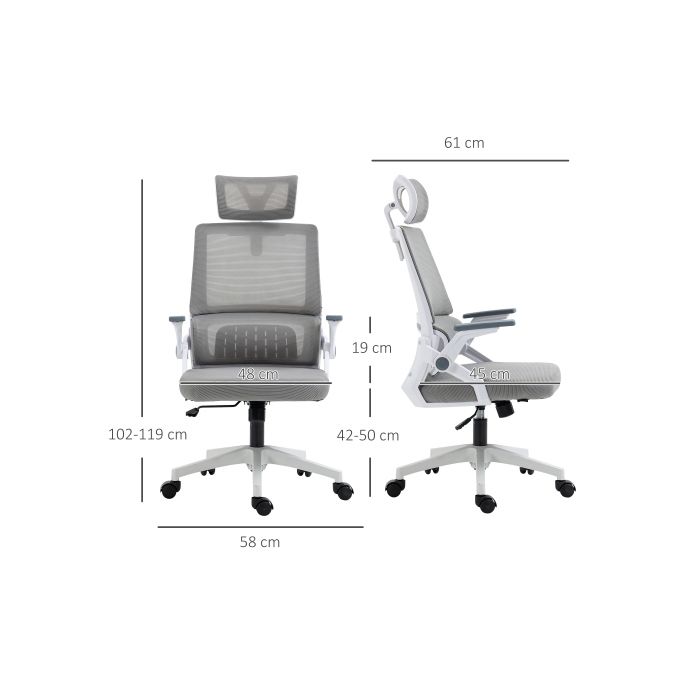 Siège de bureau - MUVOE - Réglable en hauteur - Pivotant - Support lombaire - Dossier en maille