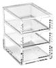 Storage Box - OSCO - A3274 - Transparent Acrylic - 3 Drawers - Compact and Lightweight