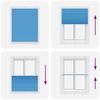 Blue Pleated Roller Blind 105X150 Cm Fabric Width 104.4Cm
