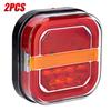 2Pcs Car Light Guide Square LED Trailer Tail Lamp Dynamic Light Truck Tail Light High Quality 12V 24V Tail & Brake Light