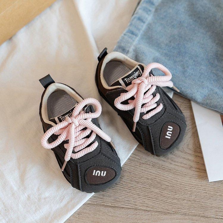 Children's Ugly Cute Sneakers 2025 Spring and Autumn New Boys Soft-soled Single Shoes Girls German Training Shoes Baby Forrest Gump Shoes Tide