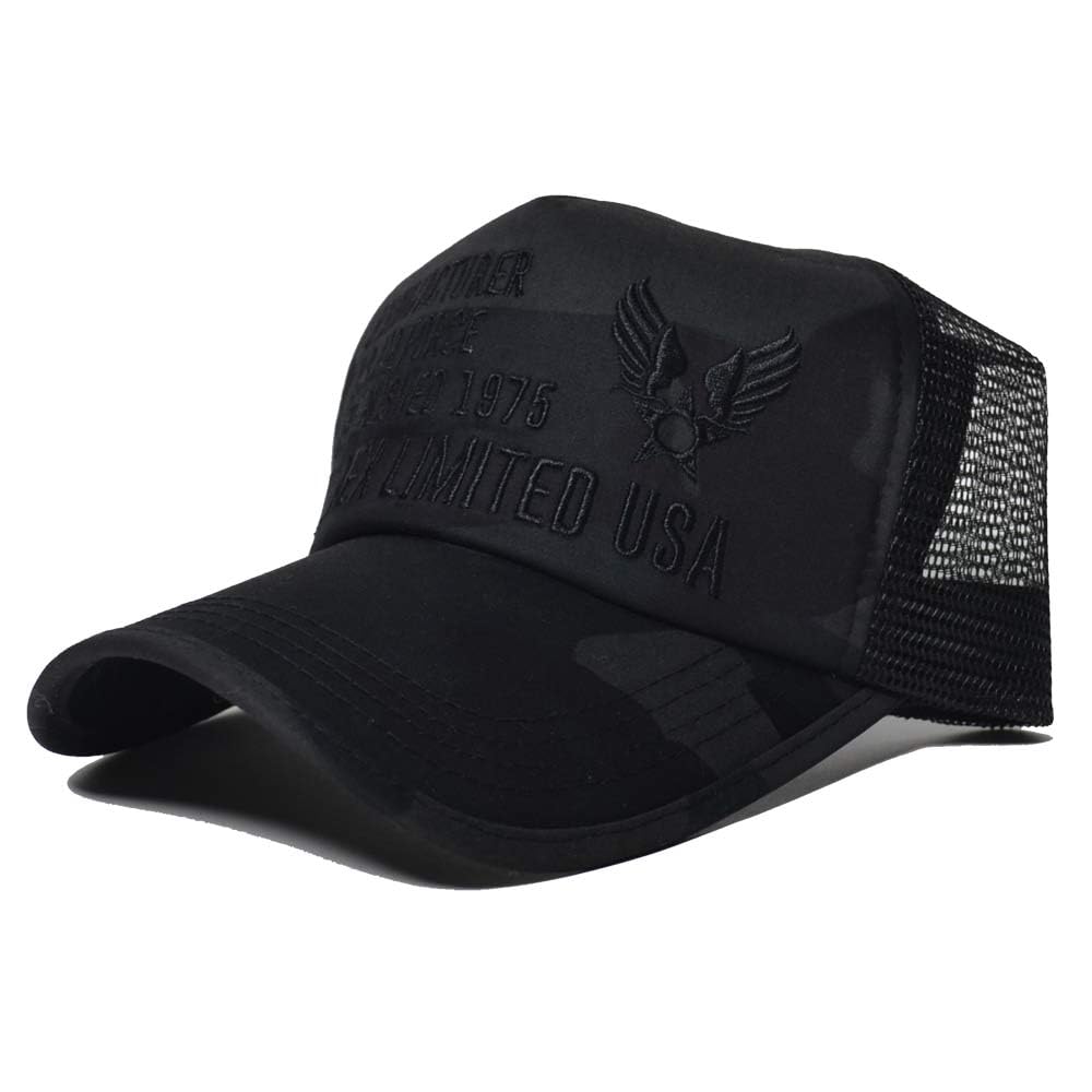 

AVIREX LIMITED USA Mesh Cap with Front Embroidery (Charcoal Camouflage)