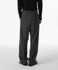 Musinsa Standard Whipcord One-Pleat Wide Hidden Banding Slacks [Gray]