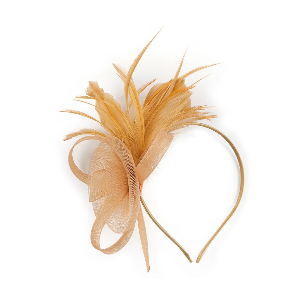 Tylová květinová čelenka do vlasů pro ženy Elegantní péřová čelenka ve stylu 20. let Protiskluzový flapper fascinátor Čelenka pro formální událost