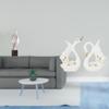 Abstract Art Swan Statue Decorative Resin And Ceramic Figurine Elegant Couple Sculpture for House