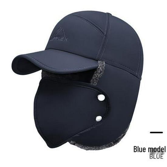 Chapéu de Inverno de Couro com Lã para Homens de Meia-Idade e Idosos - Boina à Prova de Vento e Protetora de Orelhas