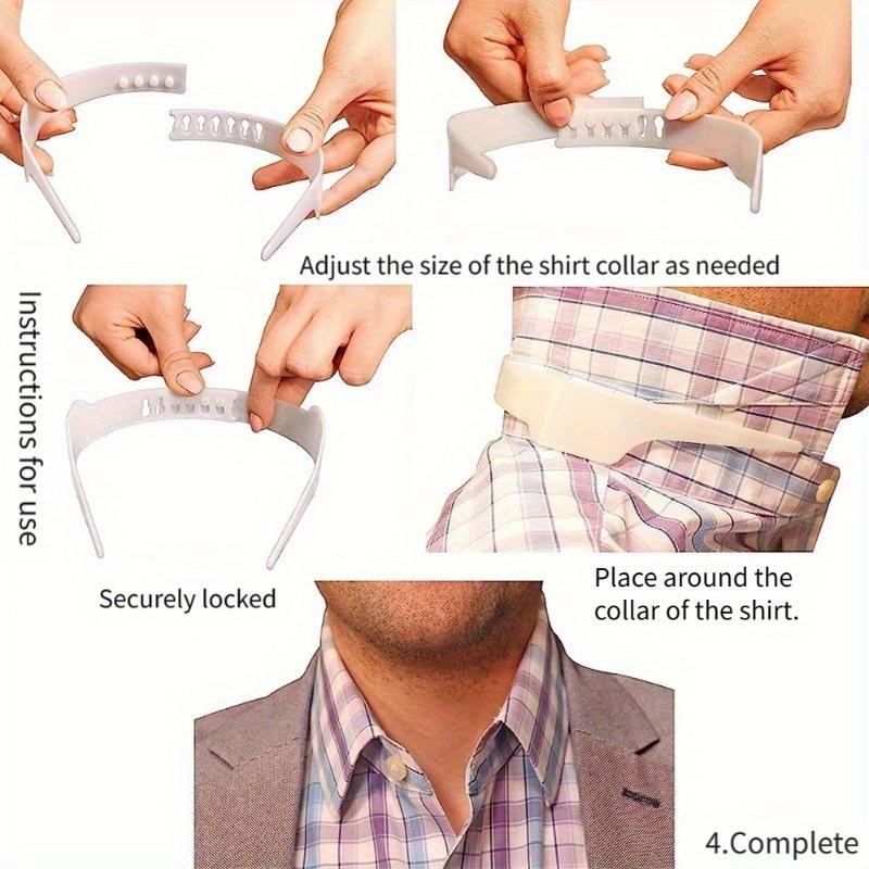 Verstellbare Kragenstütze Unsichtbarer Ausschnittverstärker für Hemden & Anzüge, Strapazierfähiger Kunststoff, Passt perfekt unter Kleidung, Hemdzubehör