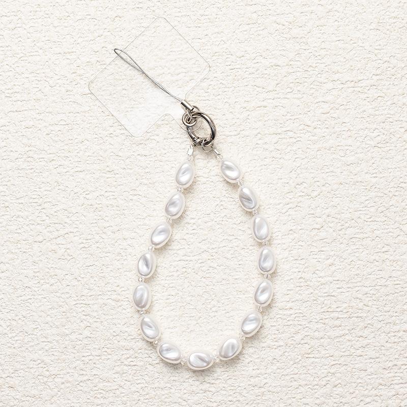 Internet Celebrity Bead Universal Mobile Phone Lanyard Ins Style New Anti Loss Short High-end Opposite Sex Wrist Strap Chain