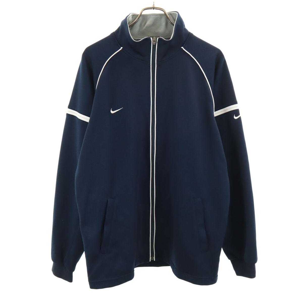 

NIKE Track jacket L Navy DRI-FIT jersey Men s Used