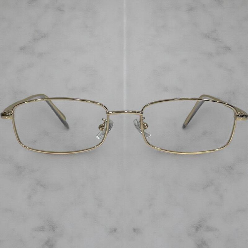 Unisex Geek Chic Minimalist Glasses G1448_Gold