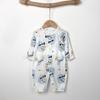Baby Langarm-Bodysuit aus Bambusfaser: 3-24 Monate, Atmungsaktiver Druckknopf im Schritt, Nahtlos für den Sommer